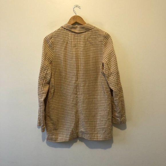 Madewell Linen Dorset Blazer in Gingham Check - Picture 5 of 5